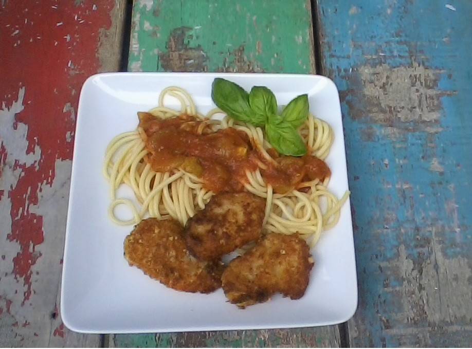 Piccata Milanese mit Spaghetti
