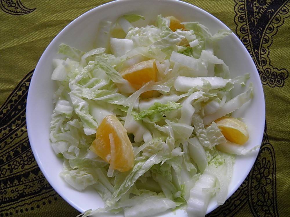 Chinakohlsalat mit Orangen