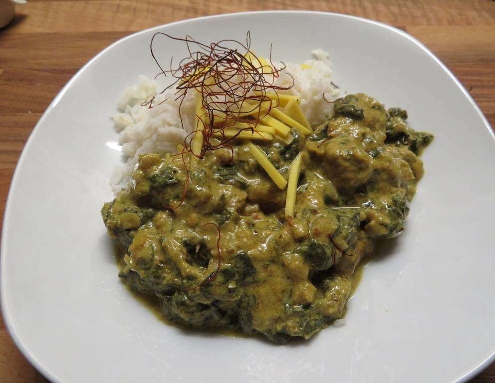 Indisches Lamm in Spinatsauce Indisches Lamm in Spinatsauce