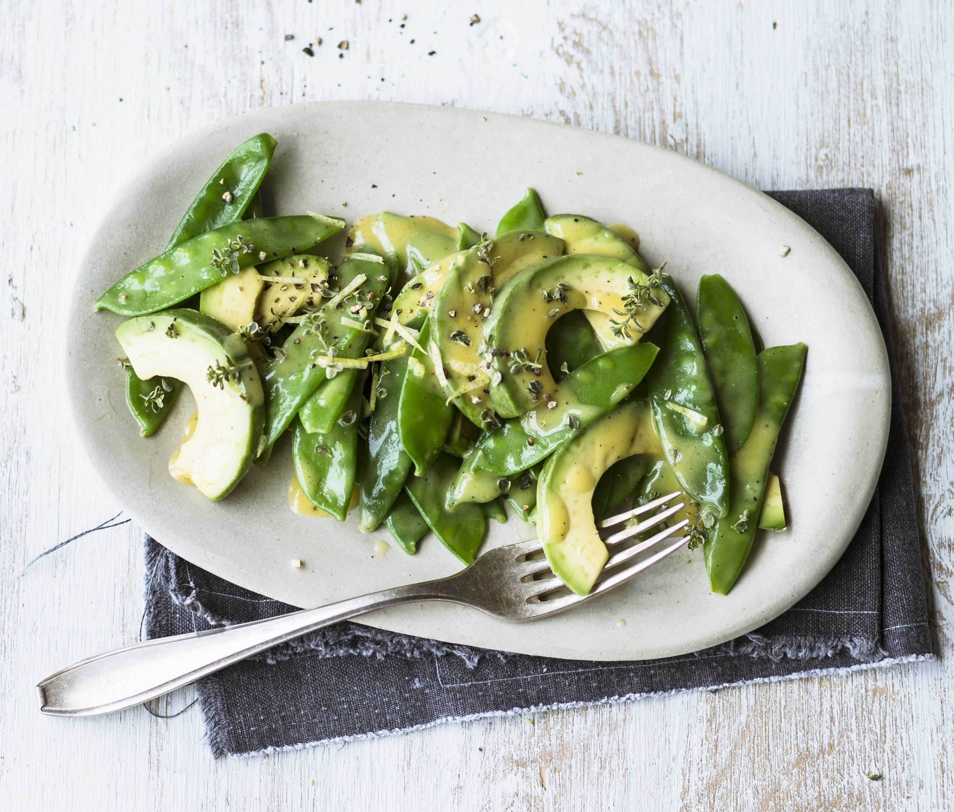 Zuckerschoten-Avocado-Salat Rezept