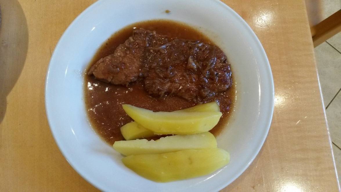Zwiebelrostbraten aus dem Schnellkochtopf