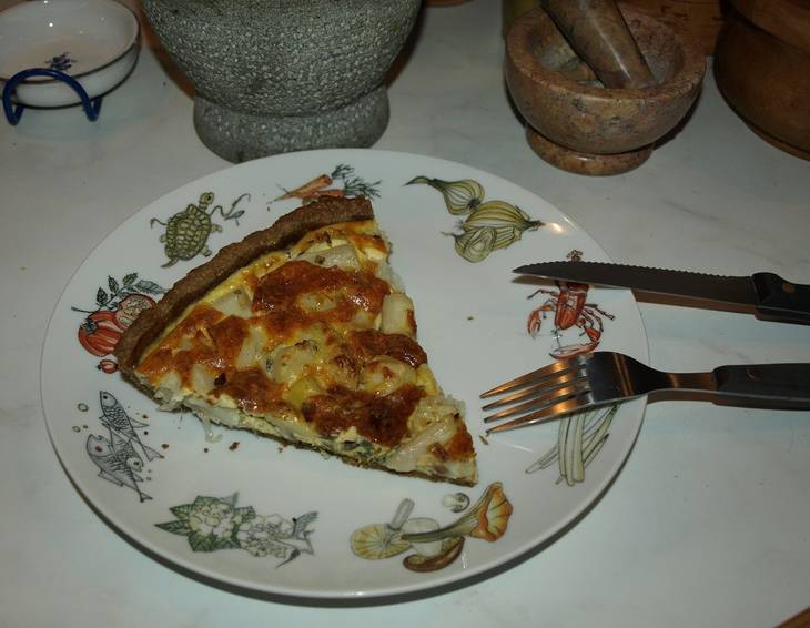 Spargelquiche mit Kürbiskernmehl Spargelquiche mit Kürbiskernmehl