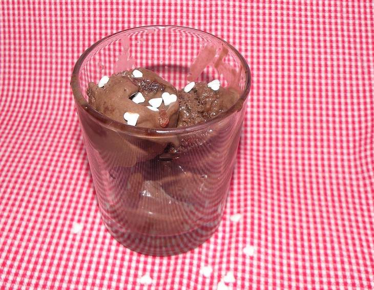 Schokoladeneis mit Rosinen Schokoladeneis mit Rosinen