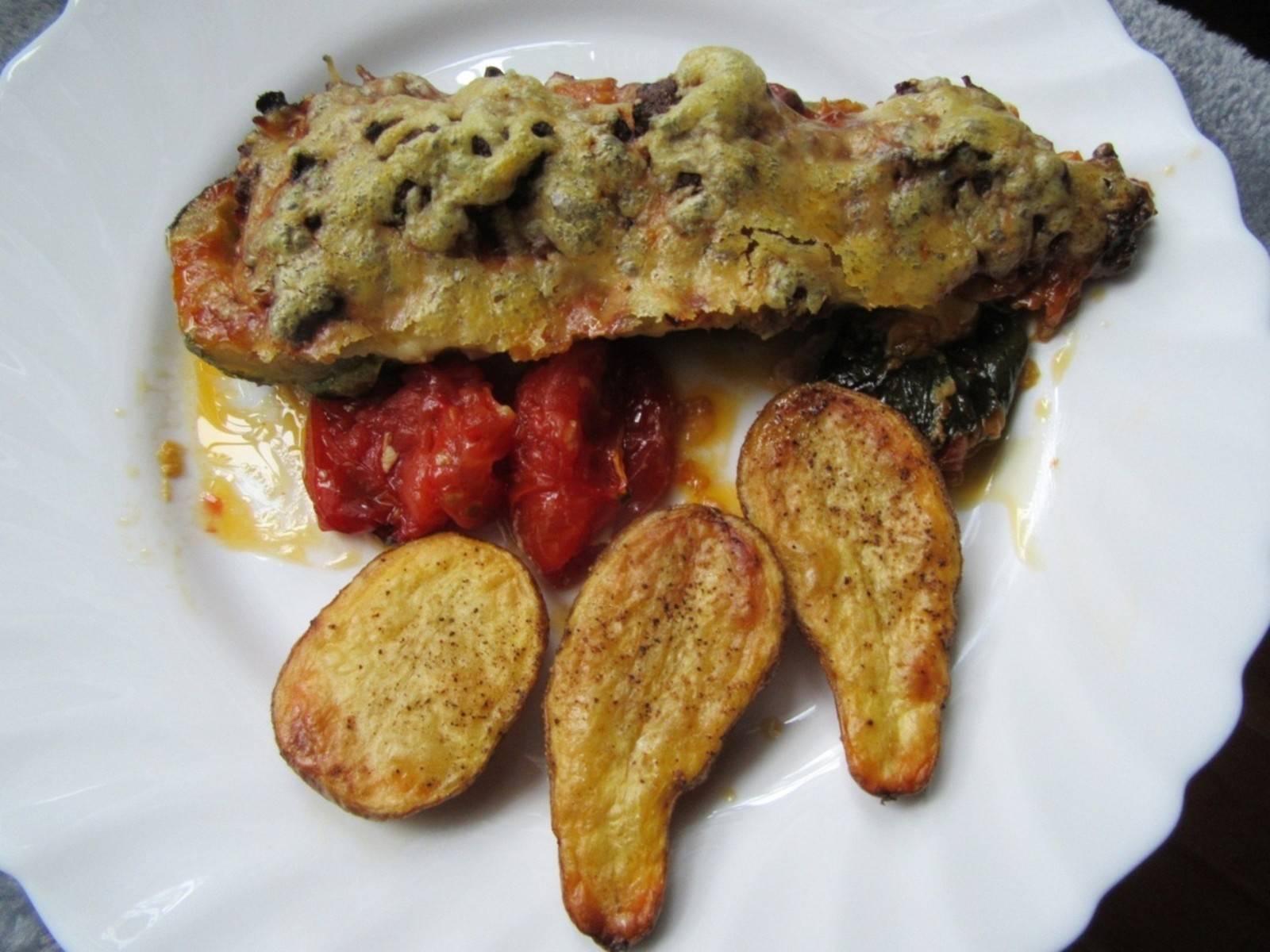 Überbackene Zucchini