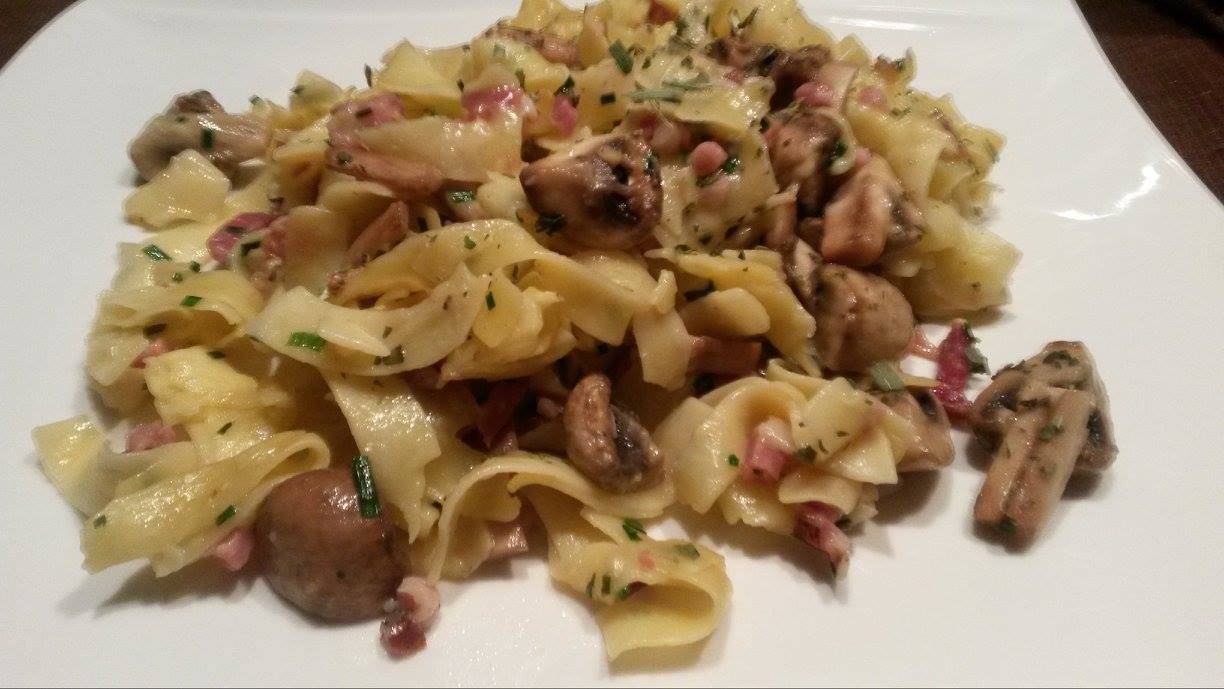 Pilz-Specknudeln Rezept - ichkoche.de Pilz-Specknudeln Rezept - ichkoche.de