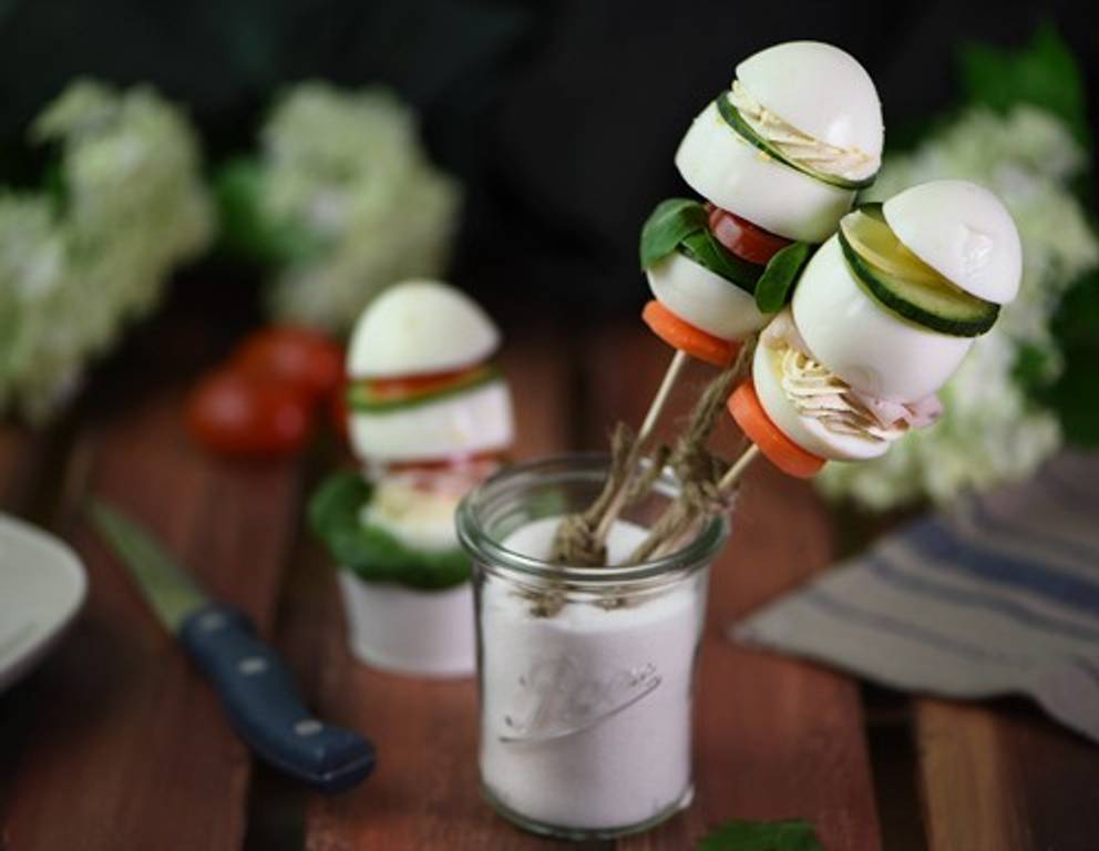 Gefüllte Eier-Türmchen Gefüllte Eier-Türmchen