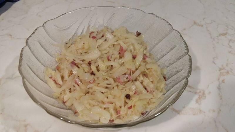 Krautsalat mit Speck Rezept - ichkoche.ch