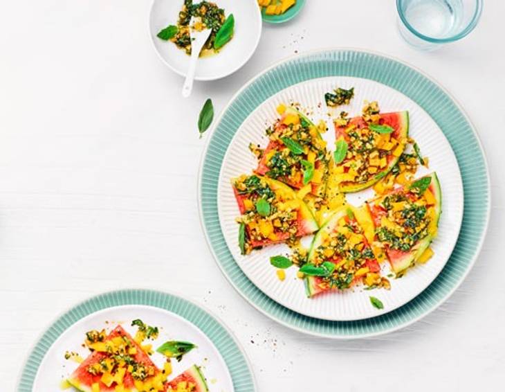 Melonenbruschetta Melonenbruschetta