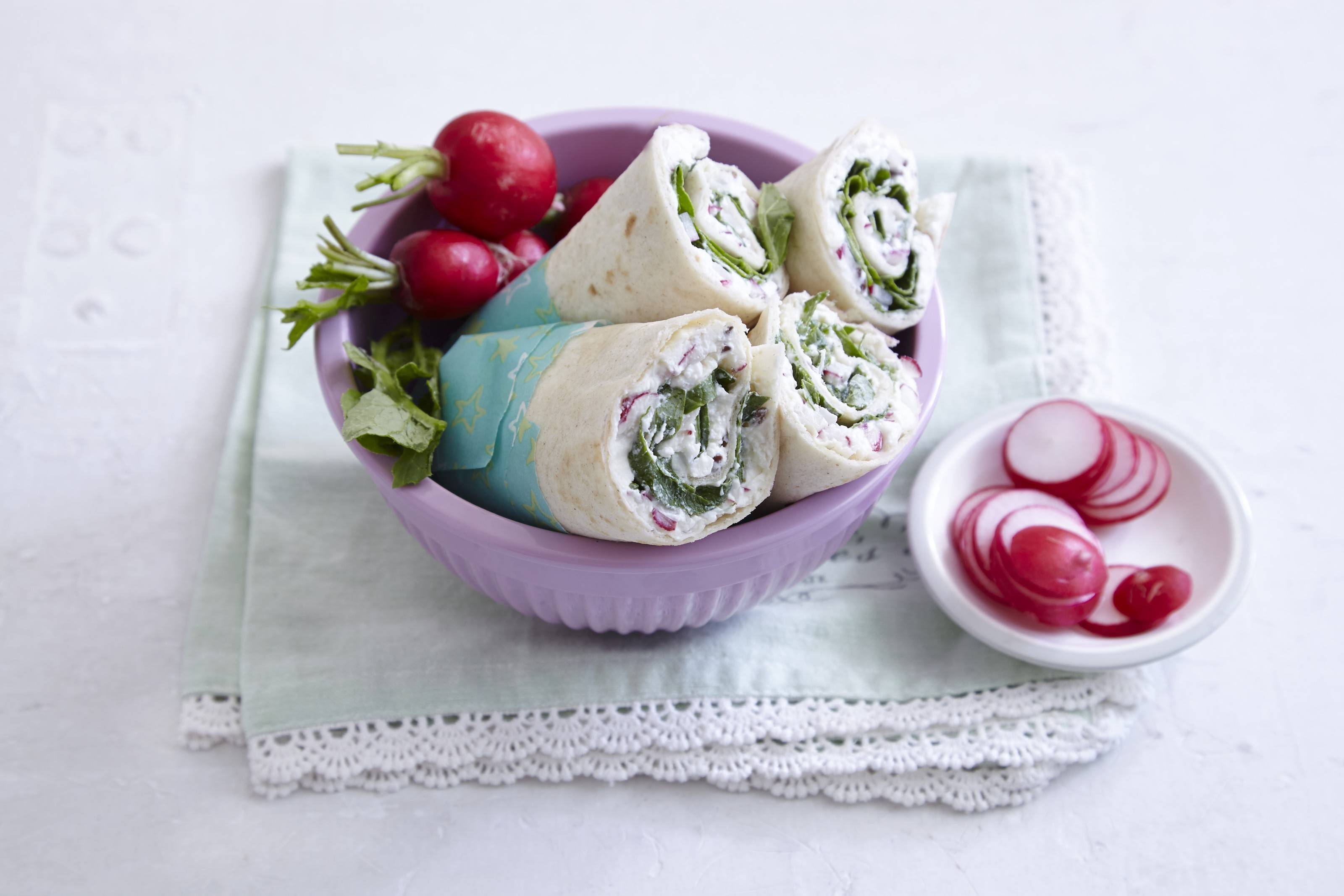 Feta-Radieschen-Wraps