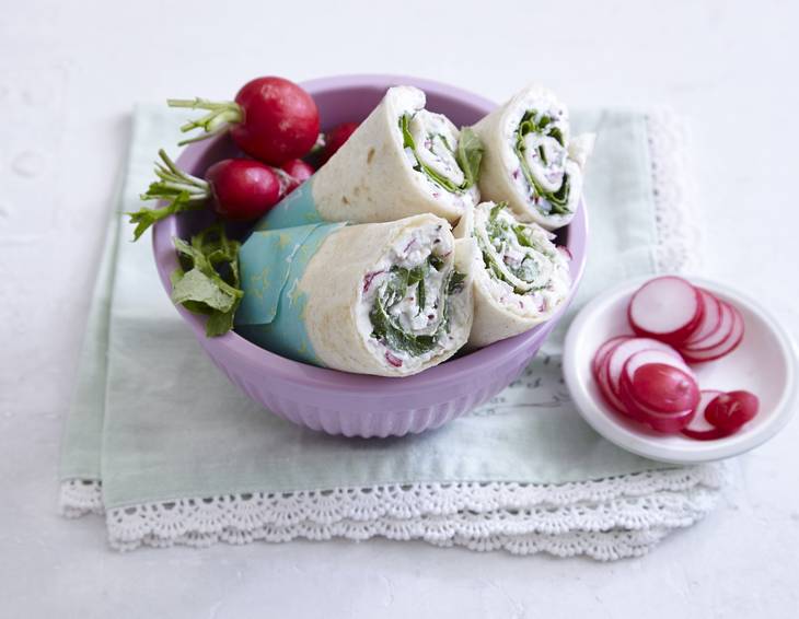 Feta-Radieschen-Wraps