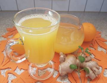Ingwer-Orangen Tee mit Zitronenmelisse