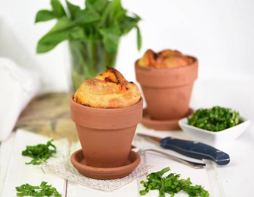 Pikanter Bärlauch-Kuchen im Töpfchen Rezept