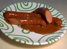 Frankfurter mit Curry Saftl