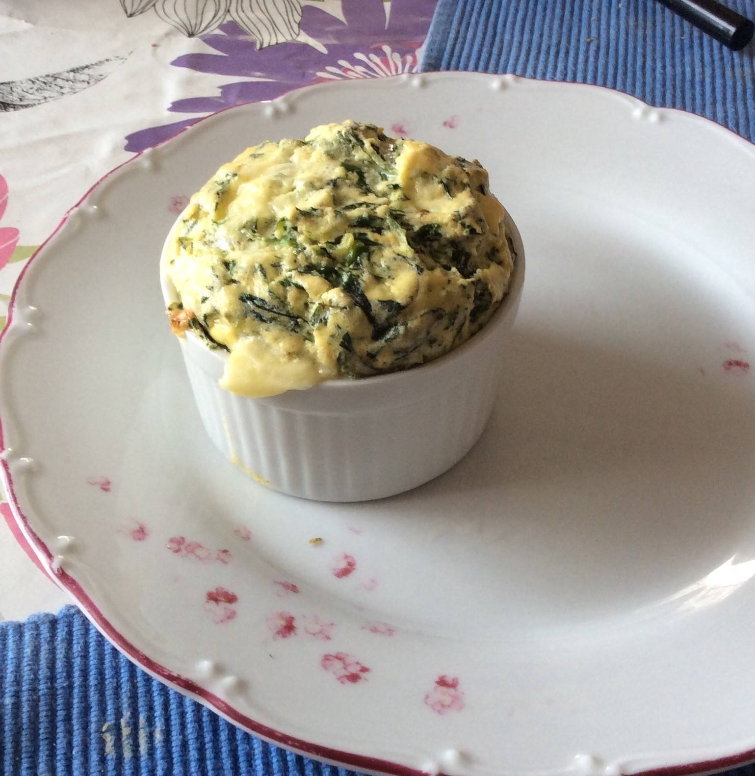 Spinatsoufflé mit Gouda