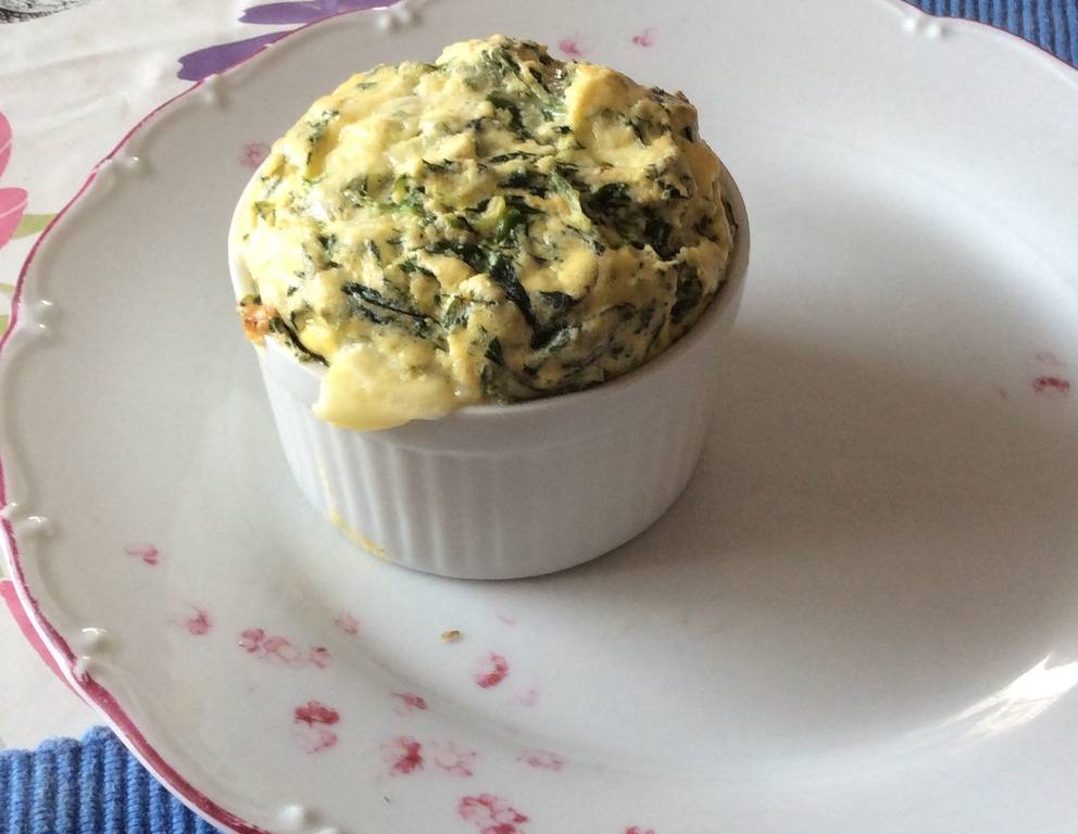 Spinatsoufflé mit Gouda Spinatsoufflé mit Gouda