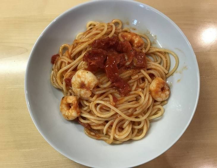 Spaghetti mit Königsgarnelen