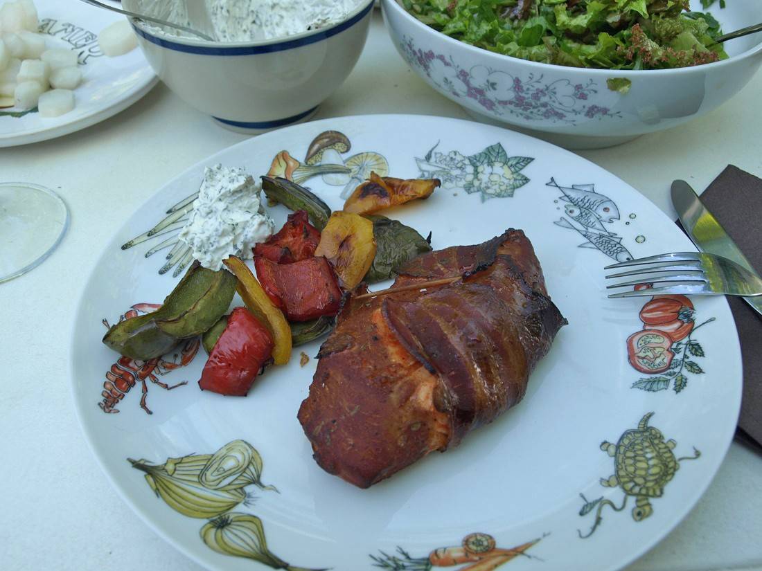 Hühnchenbrust mit Speck & Minze Hühnchenbrust mit Speck & Minze