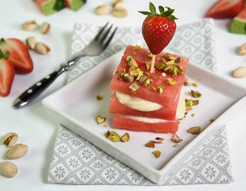 Süße Wassermelonentürmchen Rezept