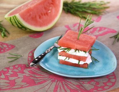 Pikante Wassermelonentürmchen Rezept