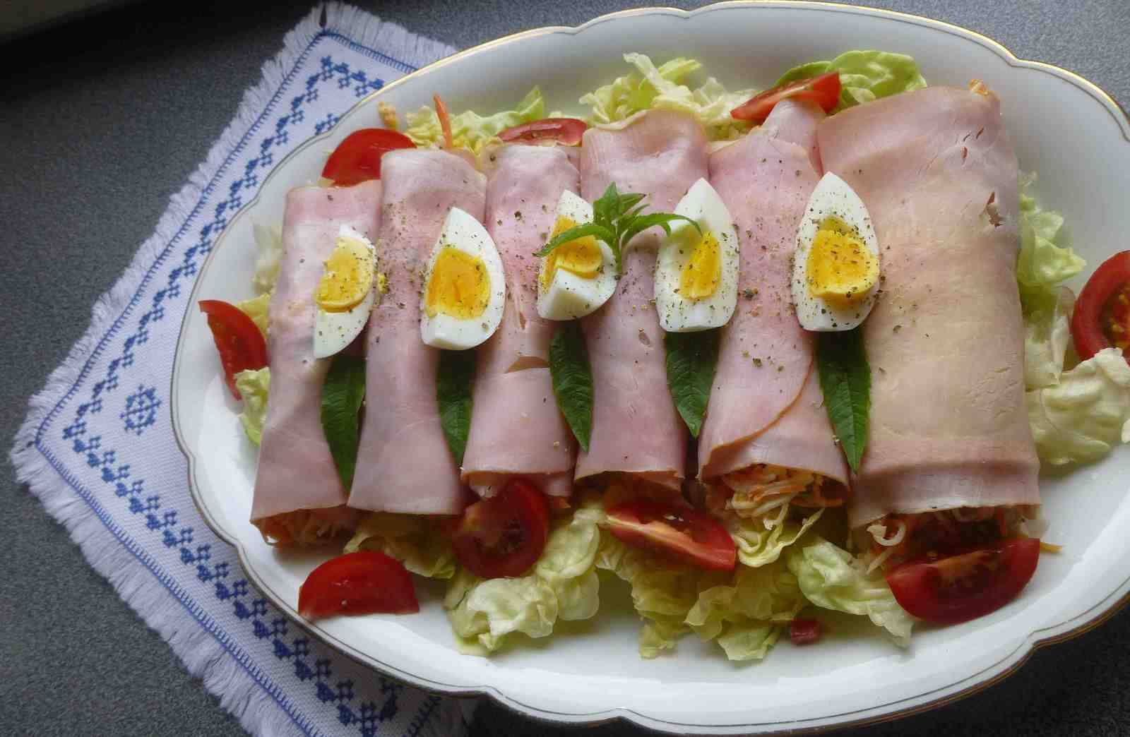 Schinkenrollen mit Gemüsefüllung Rezept - ichkoche.at