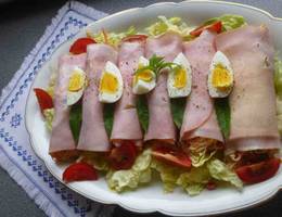 Schinkenrollen mit Gemüsefüllung Schinkenrollen mit Gemüsefüllung