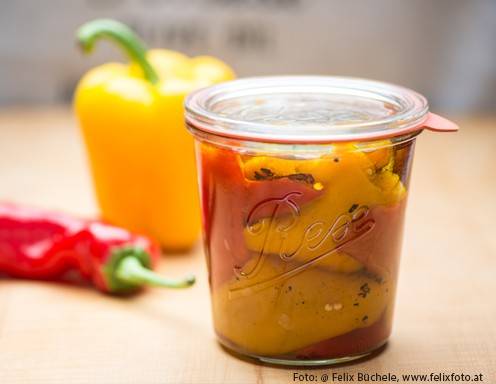 Paprika in Öl Rezept