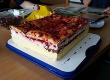 Cremeschnitten mit frischen Erdbeeren Cremeschnitten mit frischen Erdbeeren