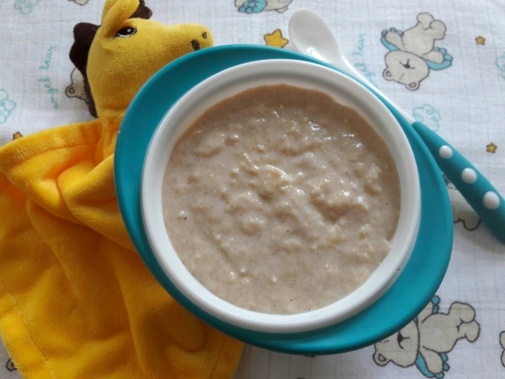 Babynahrung - Getreidemilchbrei mit Apfel
