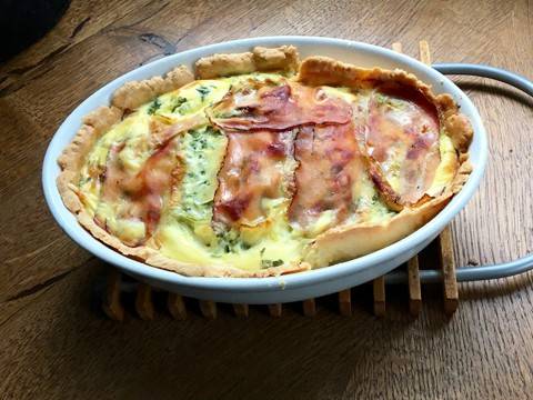 Schinken-Käse-Quiche mit Kresse, Petersilie &amp; Kerbel Rezept - ichkoche.ch