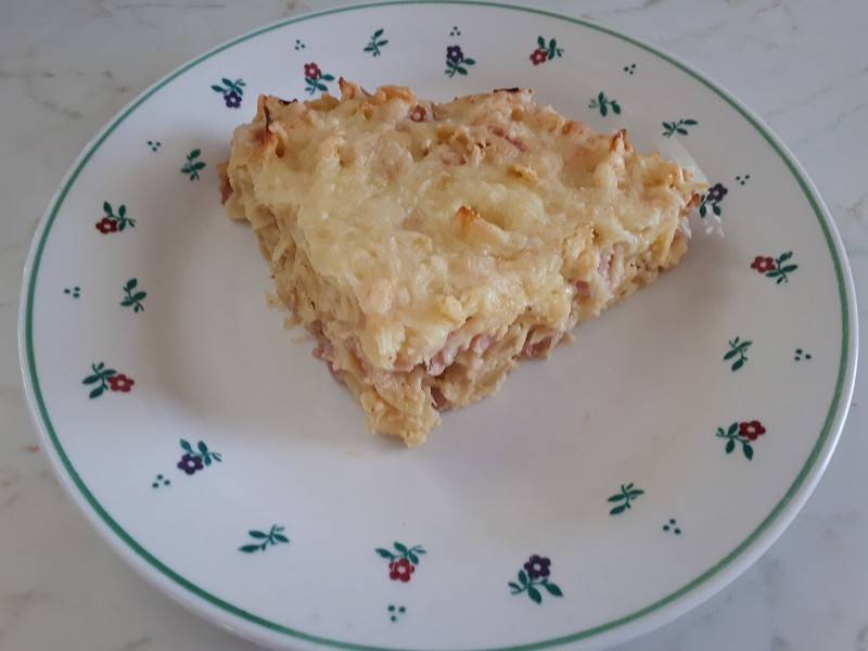 Gratinierte Schinkenfleckerl Gratinierte Schinkenfleckerl