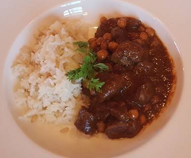 Scharfes Lamm-Kichererbsen-Ragout
