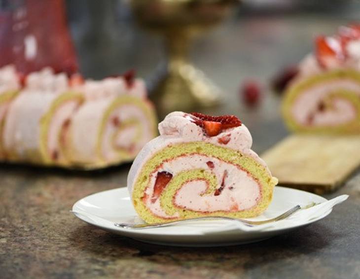 Erdbeerroulade