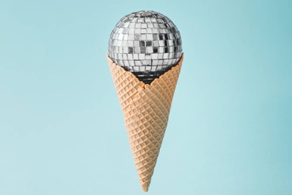 Discoball-Eiscreme