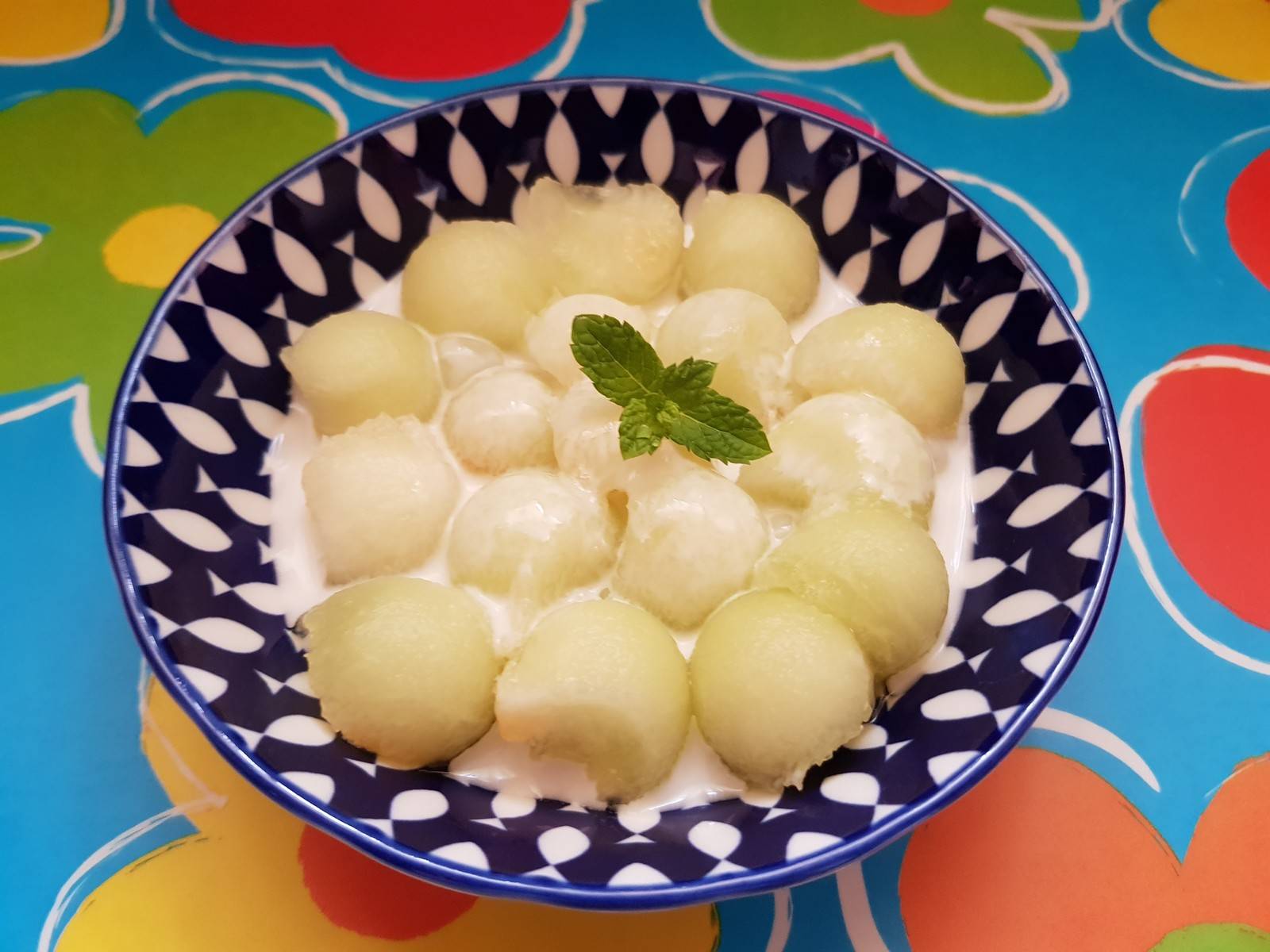 Honigmelone in Kokosmilch
