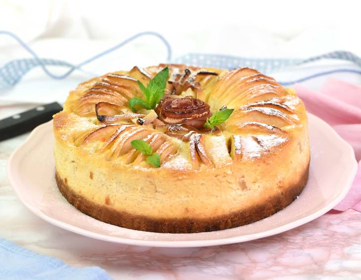 Apfelspiralen-Cheesecake