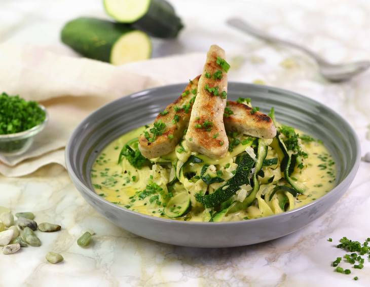 Zoodle Carbonara mit Bratstreifen