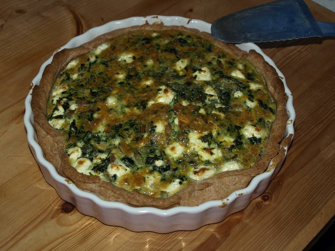 Mangoldquiche mit Schafskäse