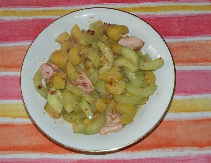 Schmorgurken mit Selchkaree Schmorgurken mit Selchkaree