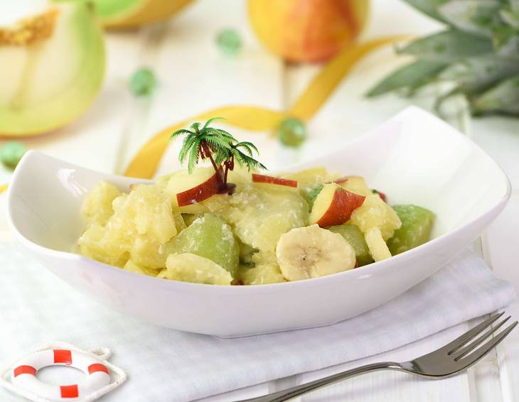 Tropischer Piña Colada-Obstsalat Tropischer Piña Colada-Obstsalat
