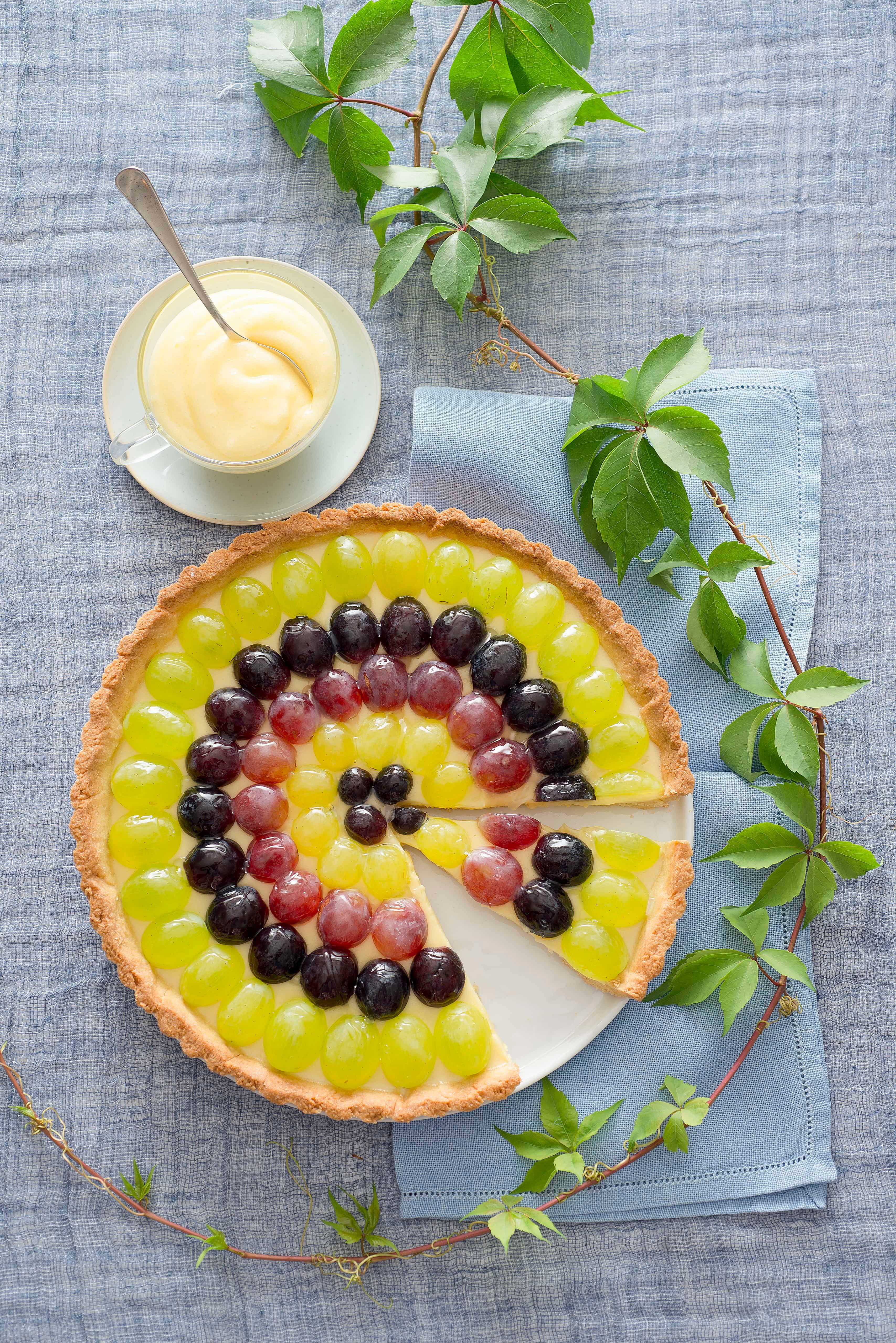 Stilvolle Kuchen Mit Weintrauben Bild