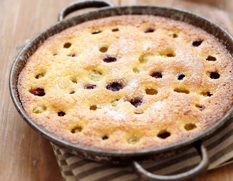 Mandelkuchen mit Weintrauben Mandelkuchen mit Weintrauben