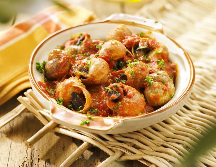 Schnecken mit Tomatensauce Schnecken mit Tomatensauce
