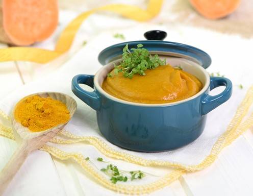 Süßkartoffelpüree mit Kurkuma Rezept