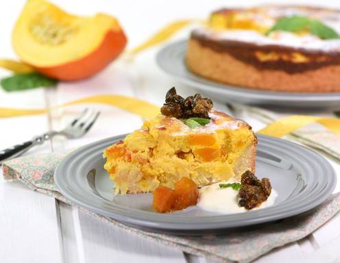 Kürbis-Topfentorte mit Ananas Rezept