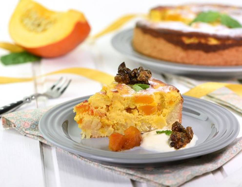 Kürbis-Topfentorte mit Ananas Kürbis-Topfentorte mit Ananas