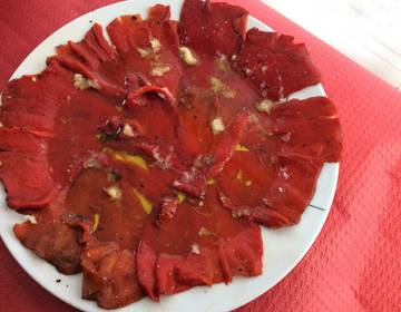 Paprika mit Knoblauch - Tapas Paprika mit Knoblauch - Tapas