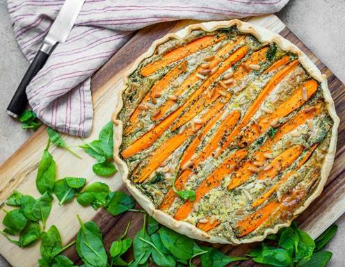 Quiche mit Ziegenkäse und saisonalem Gemüse Rezept