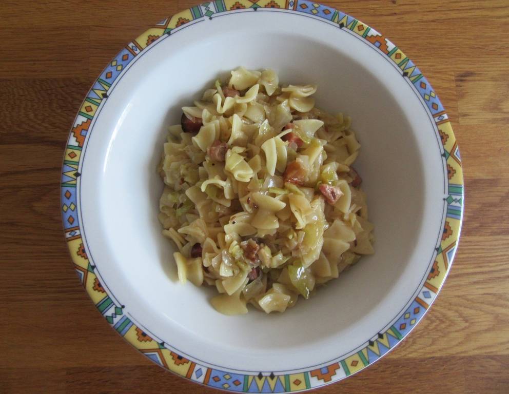 Krautfleckerl mit Speck Krautfleckerl mit Speck