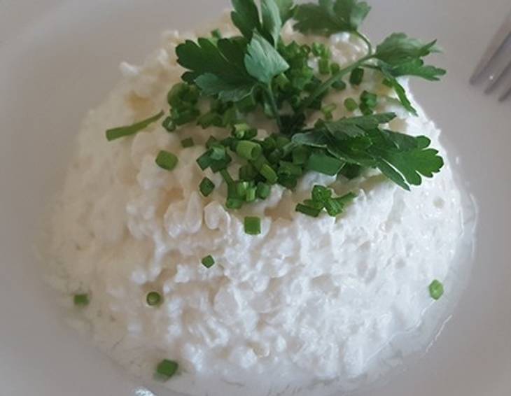 Hüttenkäse mit Kräutern Hüttenkäse mit Kräutern
