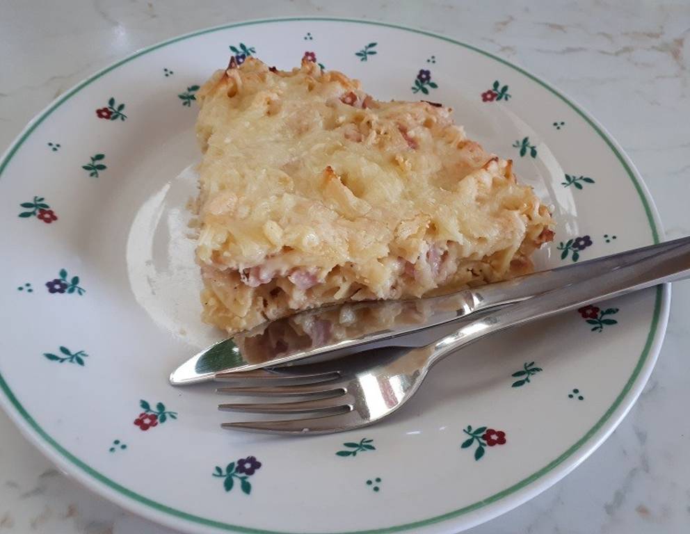 Schinkenfleckerl überbacken Schinkenfleckerl überbacken